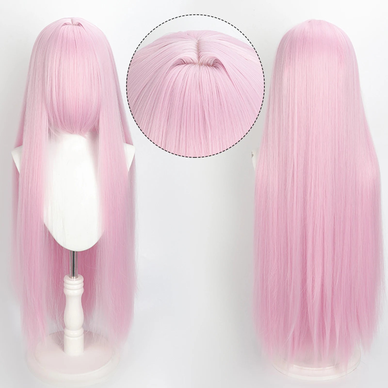 Ekstra Lang Rett Cosplay-Parykk (100 cm)