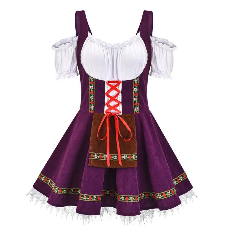Klassisk Dirndl Oktoberfest-kjole til Dame