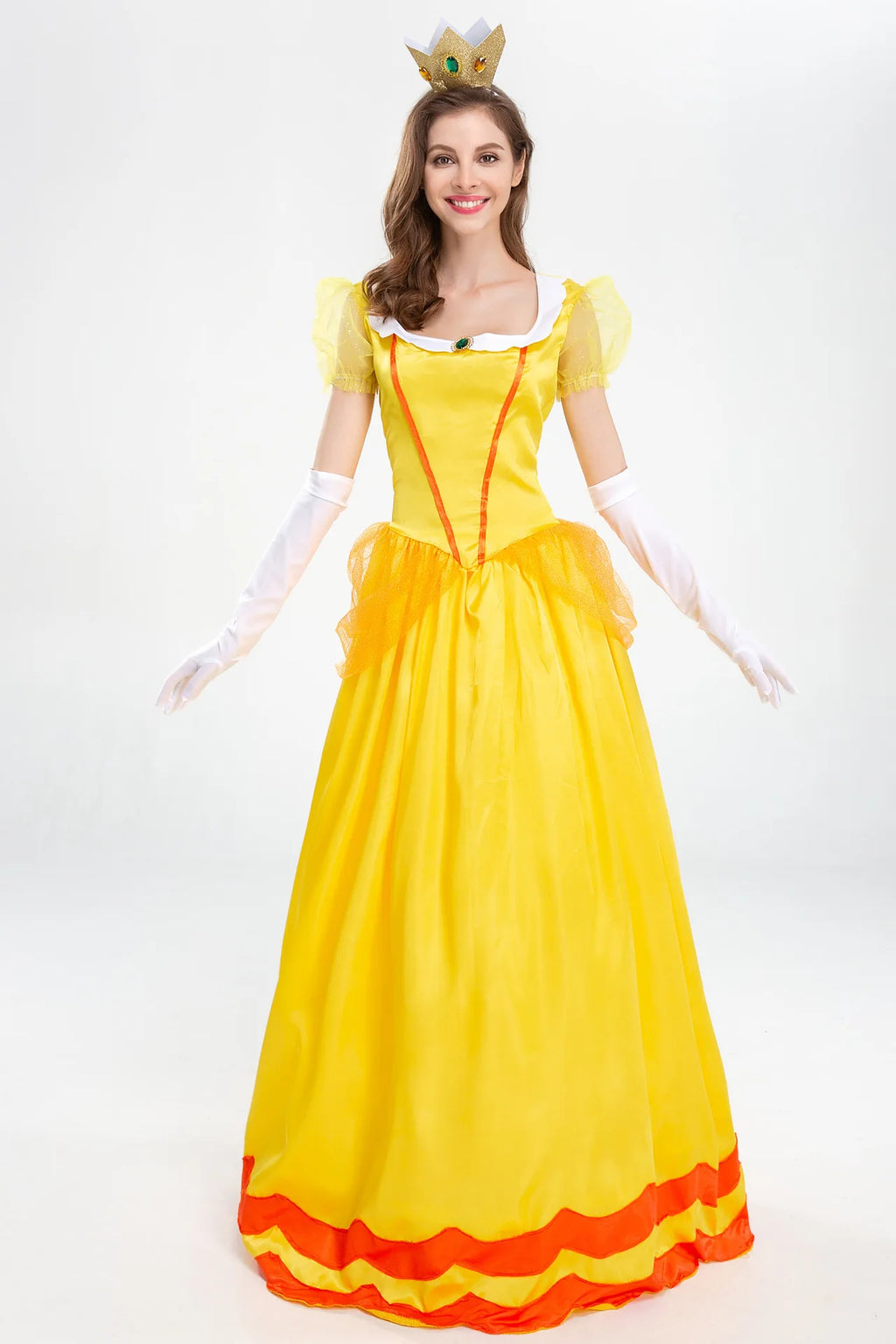 Prinsesse Peach Kostyme - Super Mario Cosplay Kjole