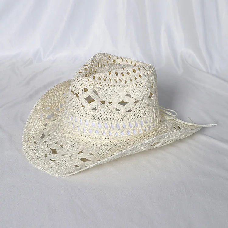Retro Strå-Cowboyhatt