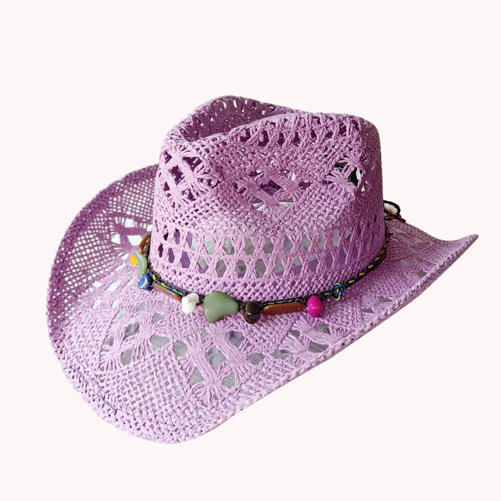 Retro Strå-Cowboyhatt