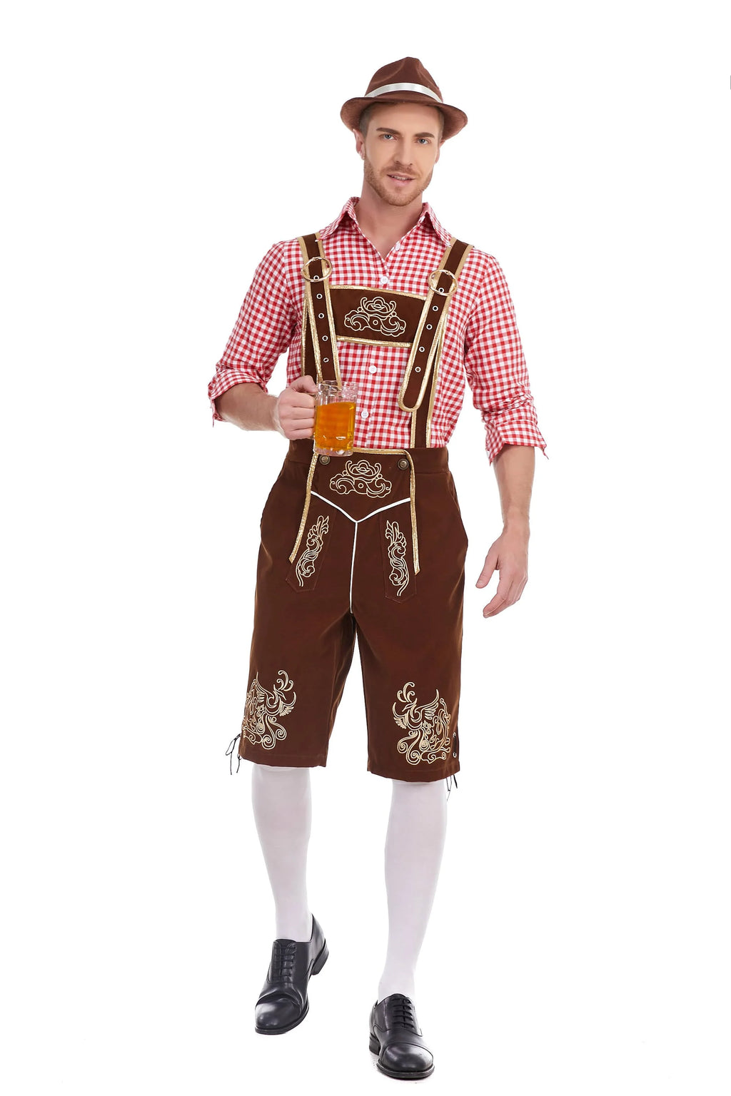 3-Delers Lederhosen Oktoberfest Antrekk for Menn