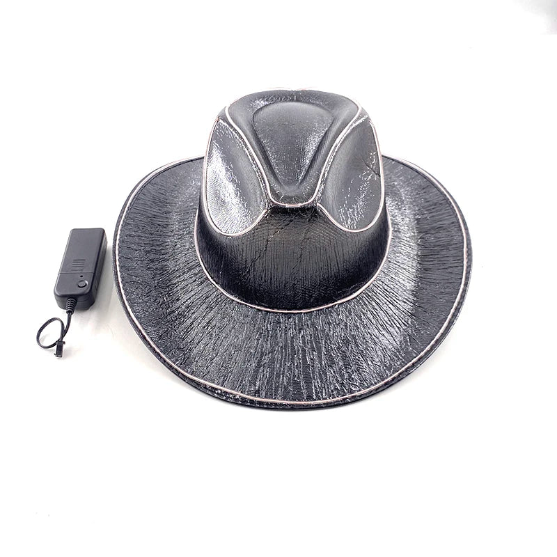 LED-Lyst Western Cowboyhatt
