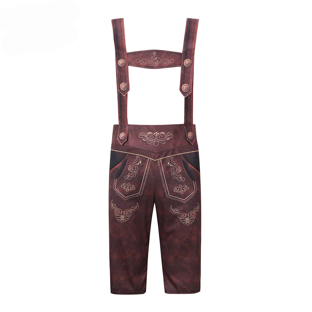Bayersk Oktoberfest Skjorte og Lederhosen for Herre