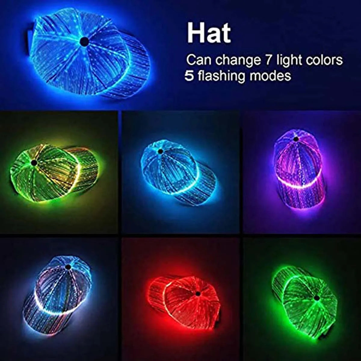LED Lysende Caps