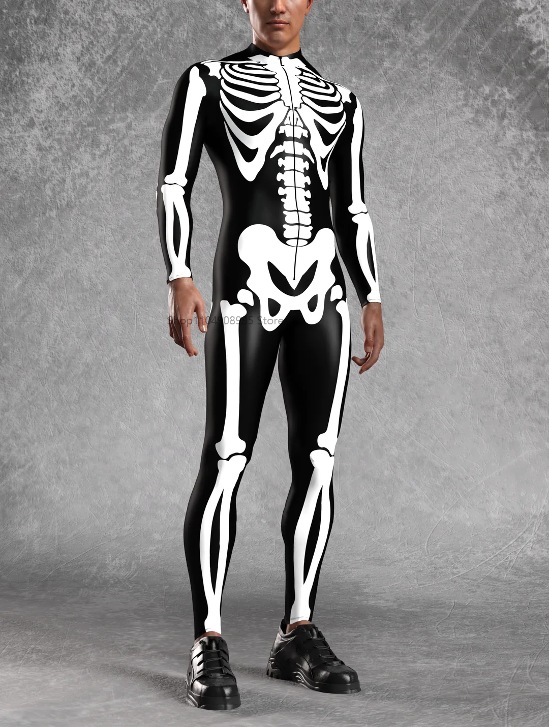 Skelett Jumpsuit Kostyme til Dame