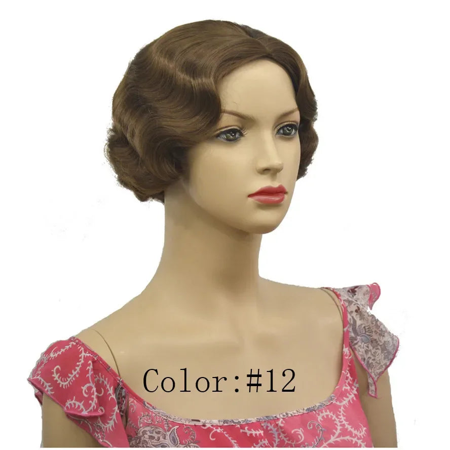 1920-talls Retro Flapper Parykk Finger Waves