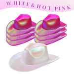 WHITE and HOT PINK