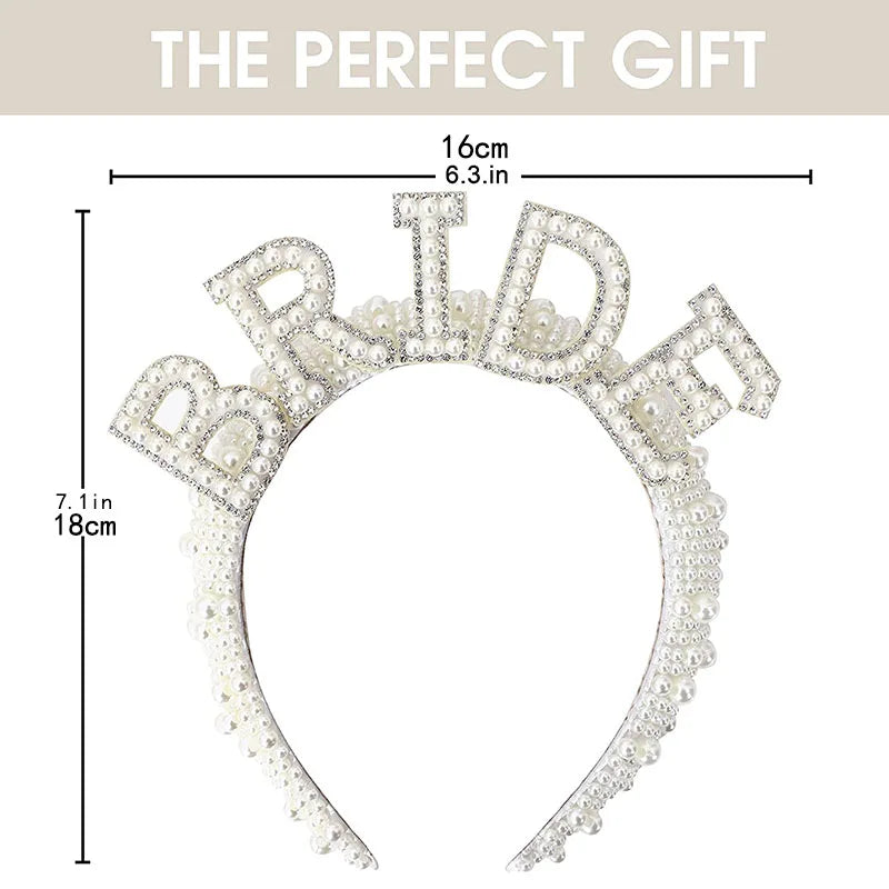 Bride To Be Perle-Diadem & Slør
