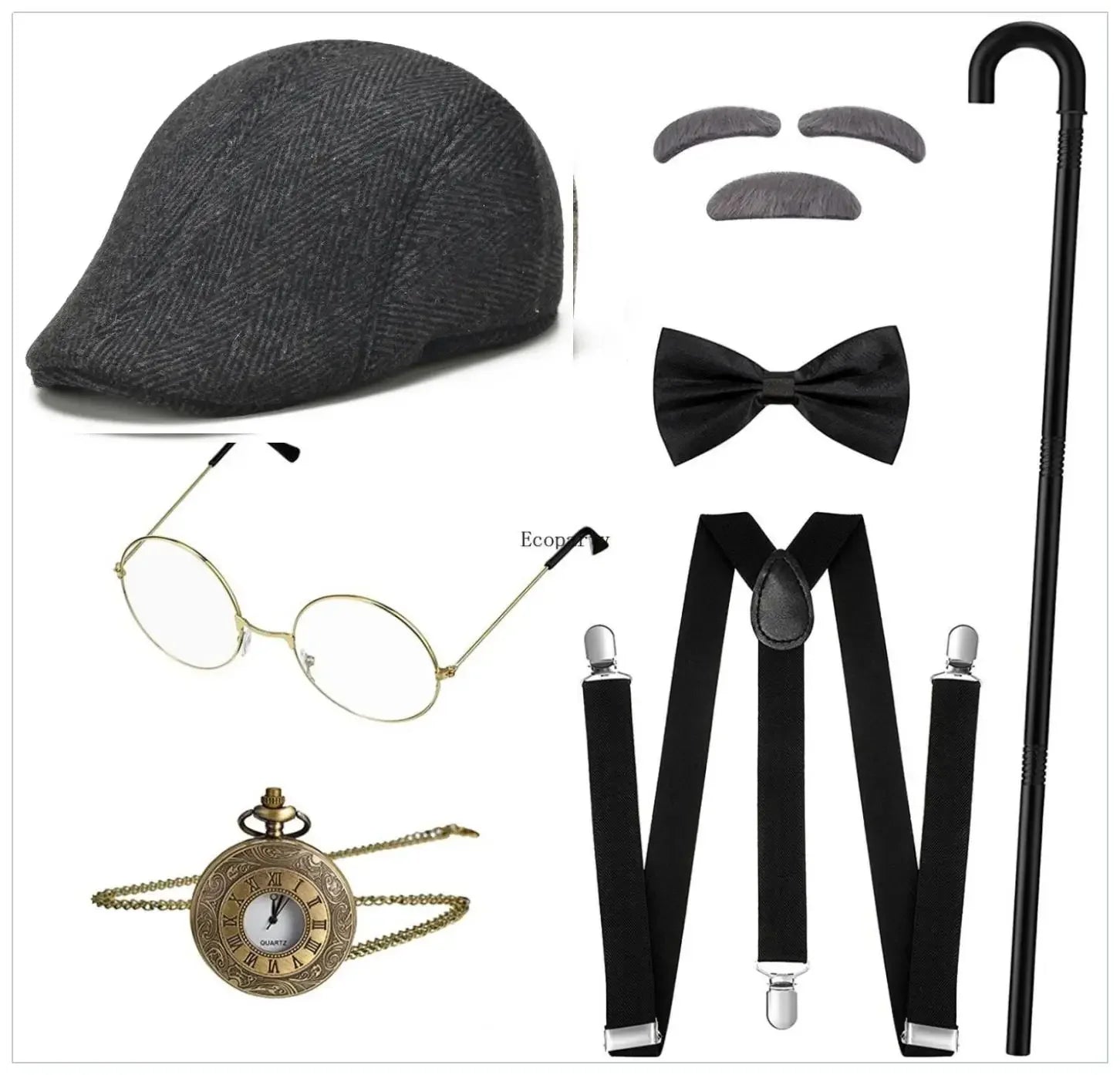 Bestefar & Vintage Gangster Tilbehørsett 1920-tallet