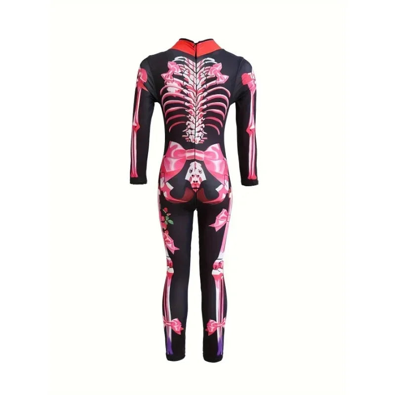 Skelett og Rose Jumpsuit Kostyme
