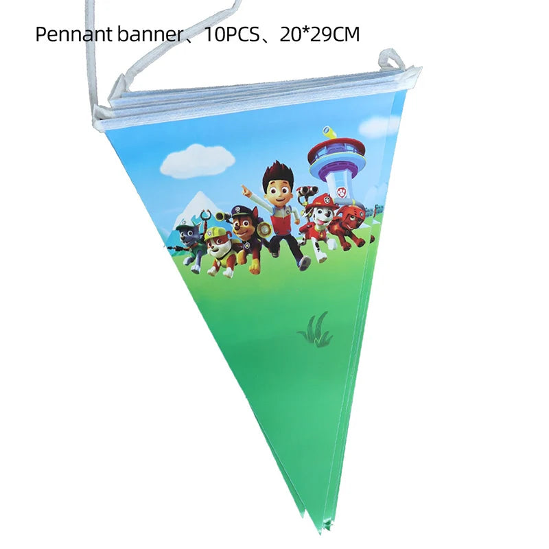 Paw Patrol Bursdagssett – Ballonger, Servise & Banner