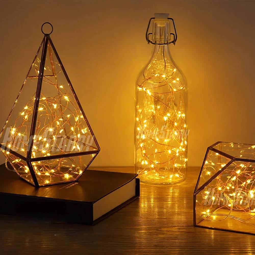 LED-lys til Vinflasker (Flaskelys med Kork 6-pk)