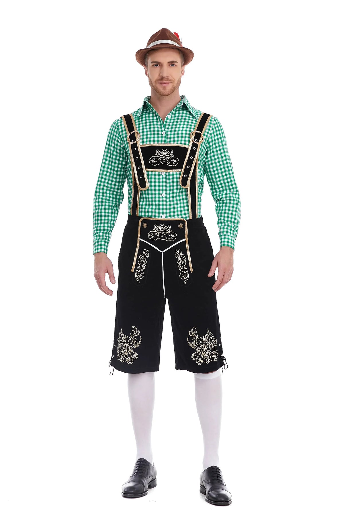 3-Delers Lederhosen Oktoberfest Antrekk for Menn