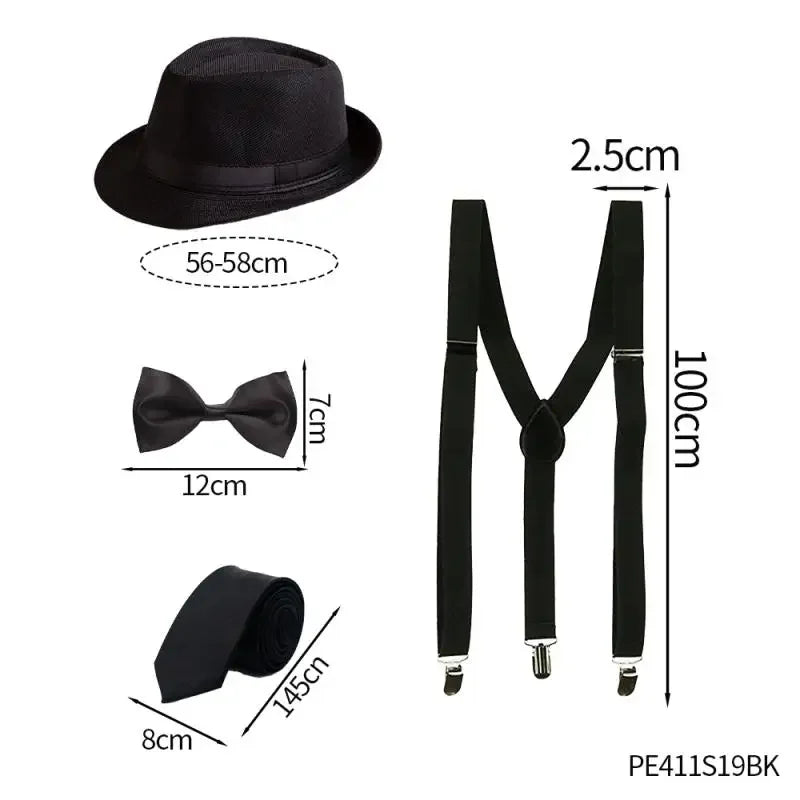 Klassisk Jazz Hatt & Tilbehørsett 1920-tallet