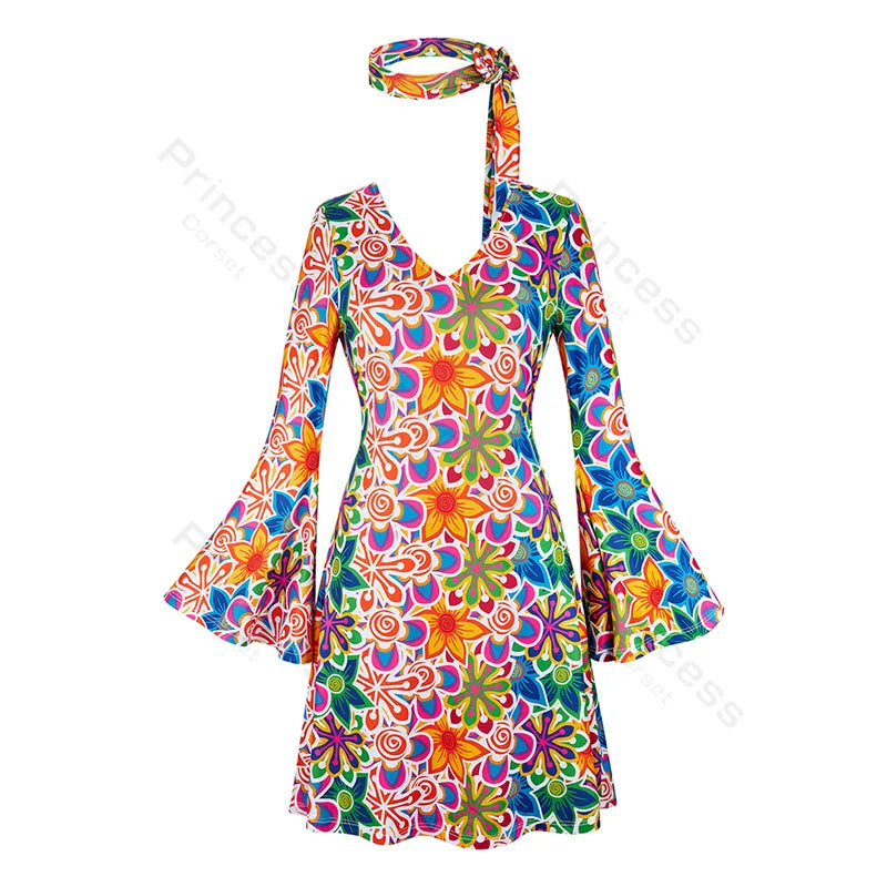 70-talls Hippie & Disko Kostyme for Herrer