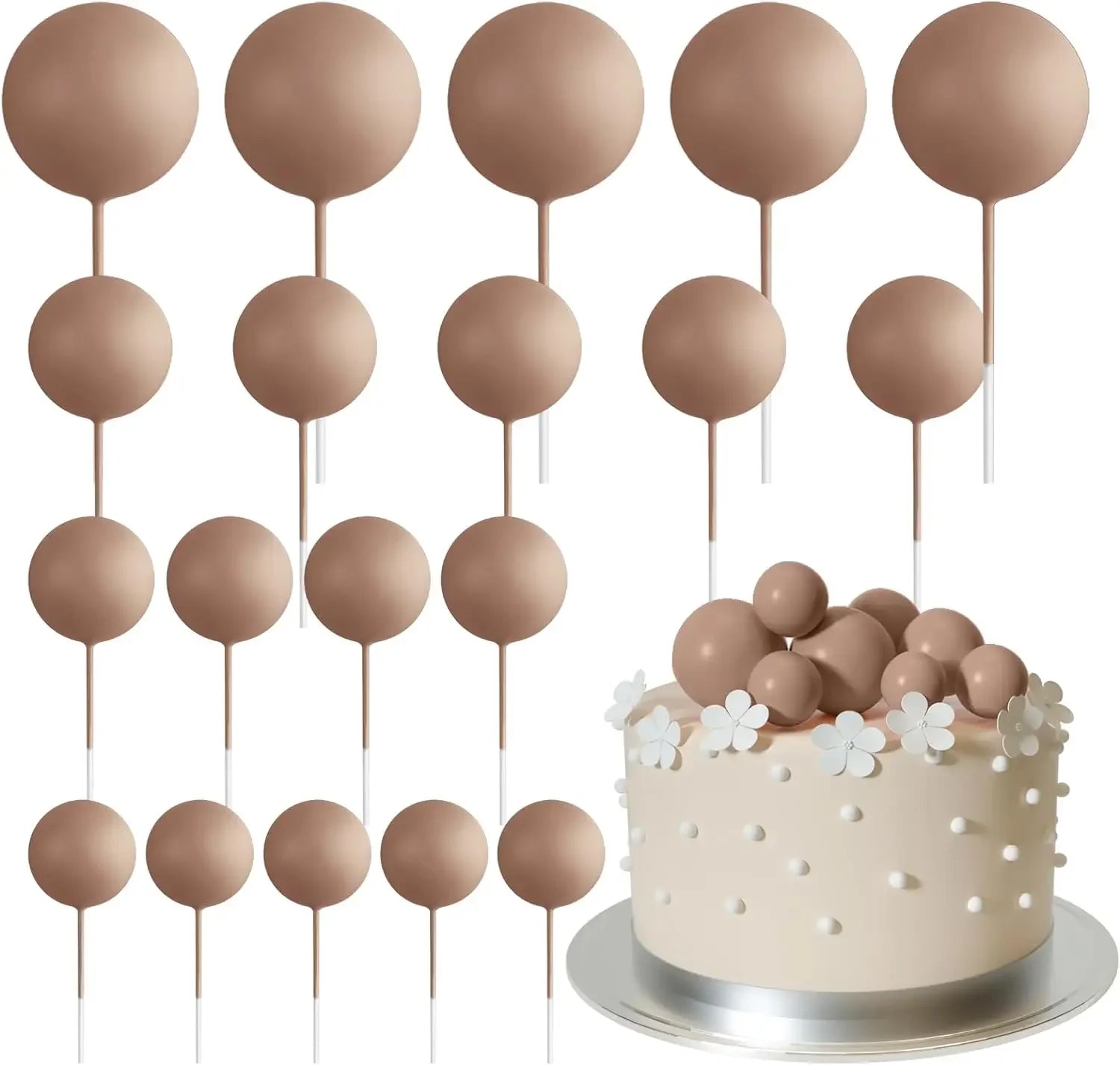 20-Pakning Mini Ballong Kake-Topper Sett