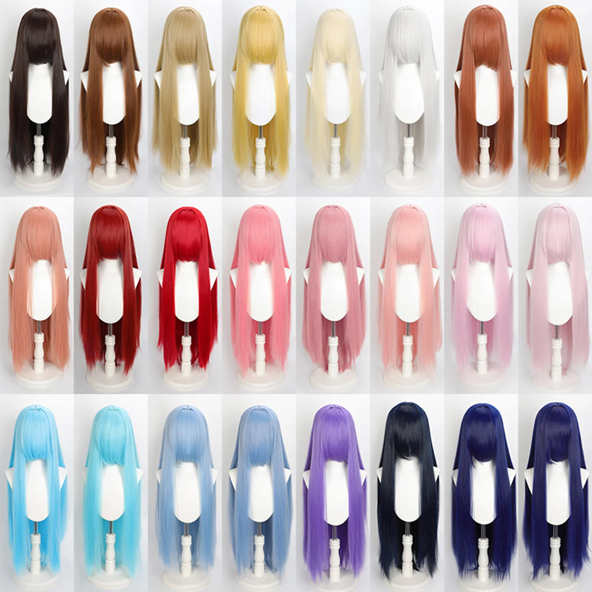 Ekstra Lang Rett Cosplay-Parykk (100 cm)