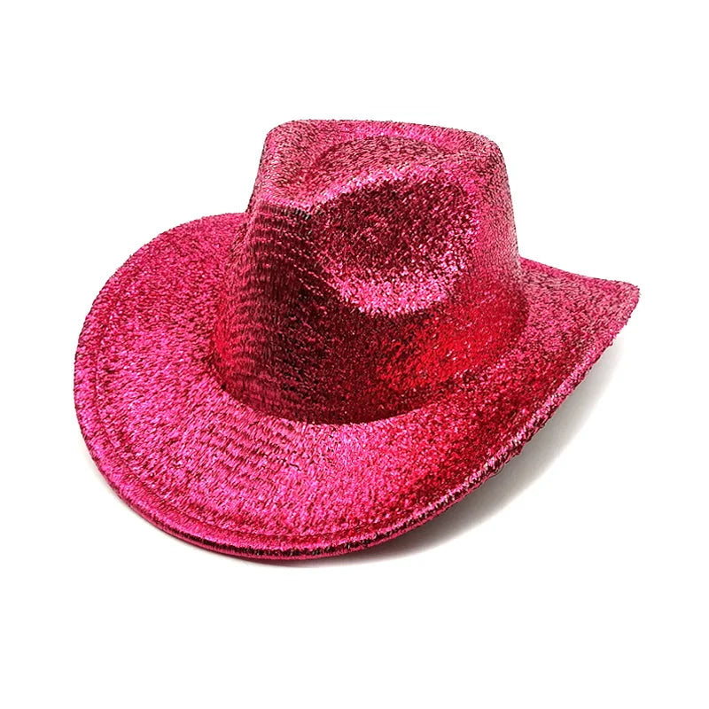 Glitrende Western Cowboyhatt