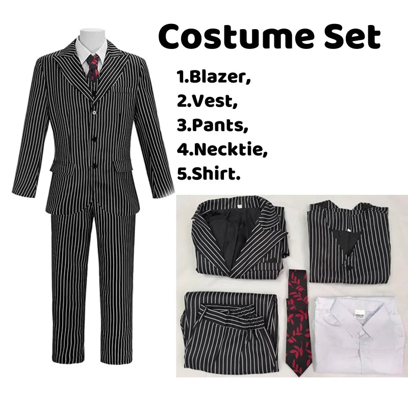 Morph 1920-tallet Stripete Gangster Dress for Menn