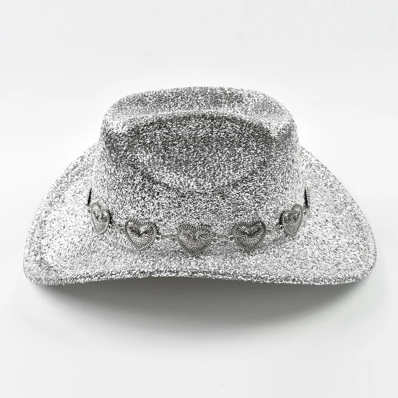 Glitrende Western Cowboyhatt