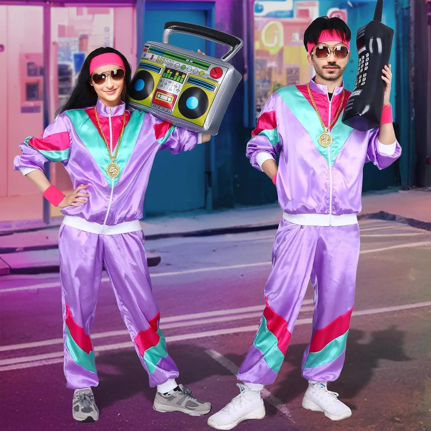 Klassisk 80s Retro Treningsjakke og Bukse for Damer