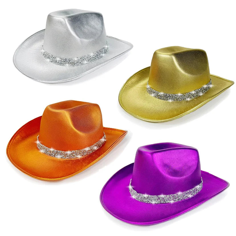 Glitrende Western Cowboyhatt