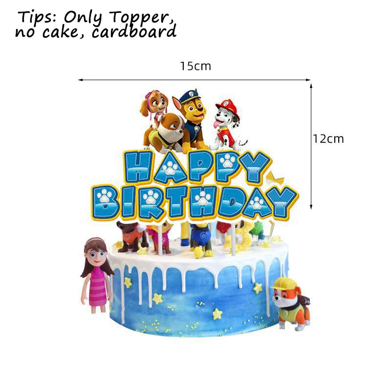 Paw Patrol Bursdagssett – Ballonger, Servise & Banner