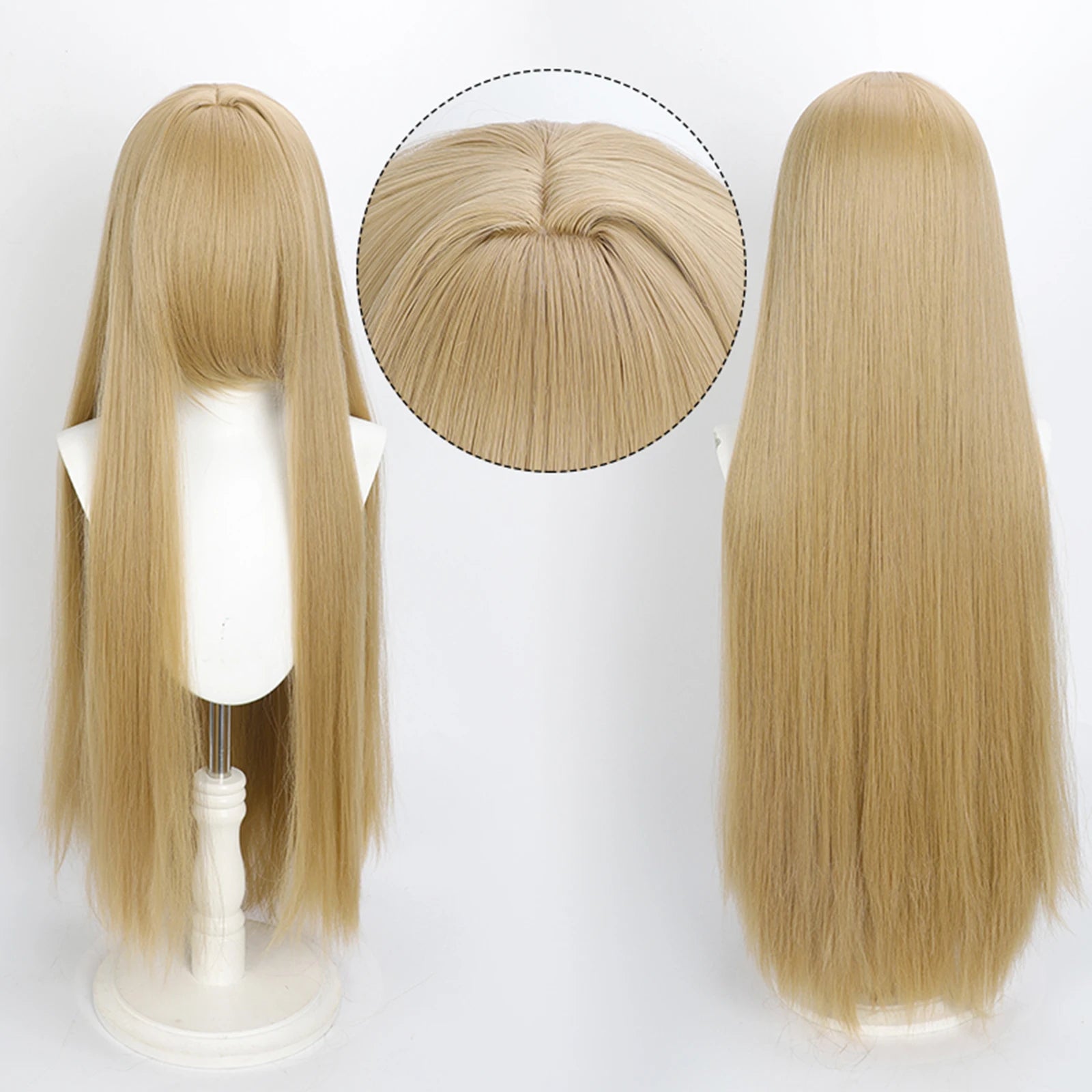Ekstra Lang Rett Cosplay-Parykk (100 cm)