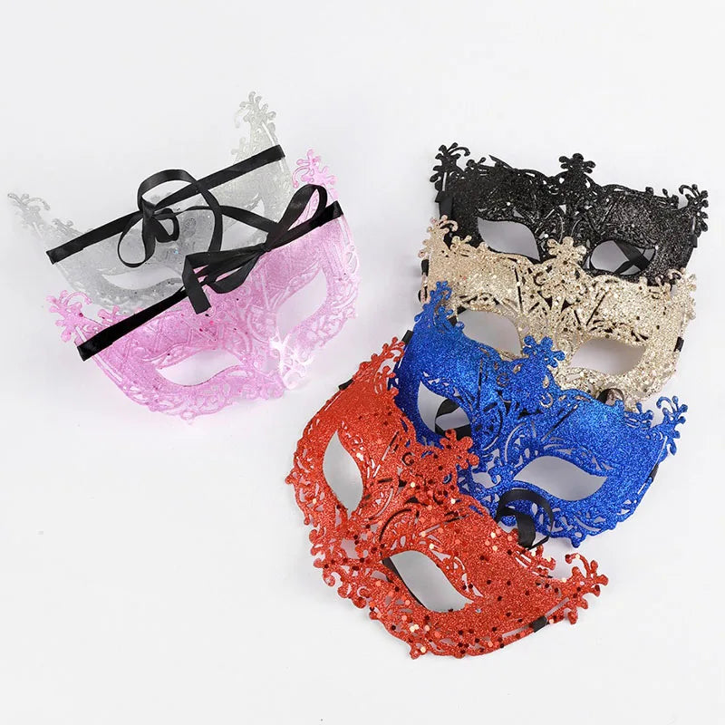 Glitrende Gullpudder Revemaske