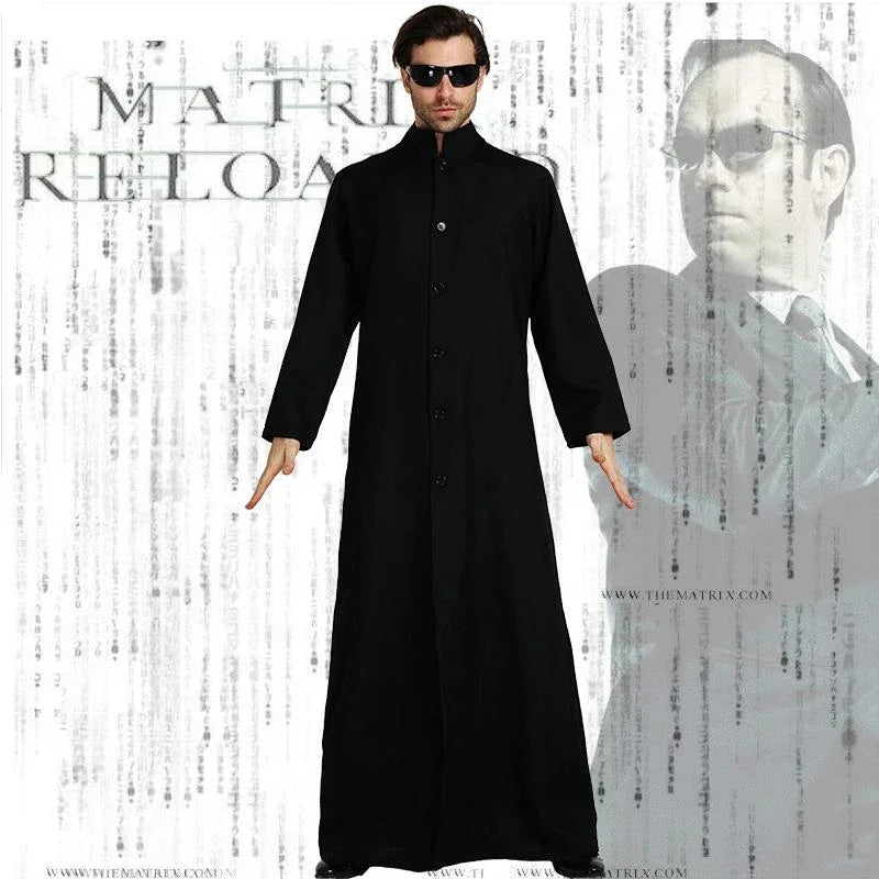 The Matrix Neo/Trinity Lang Frakk Kostyme