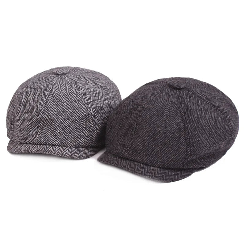 Peaky Blinders Newsboy Cap i Uldblanding