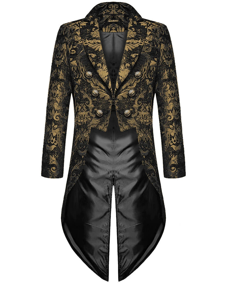 Gotisk Steampunk Sabeljakkefrakk for Herre