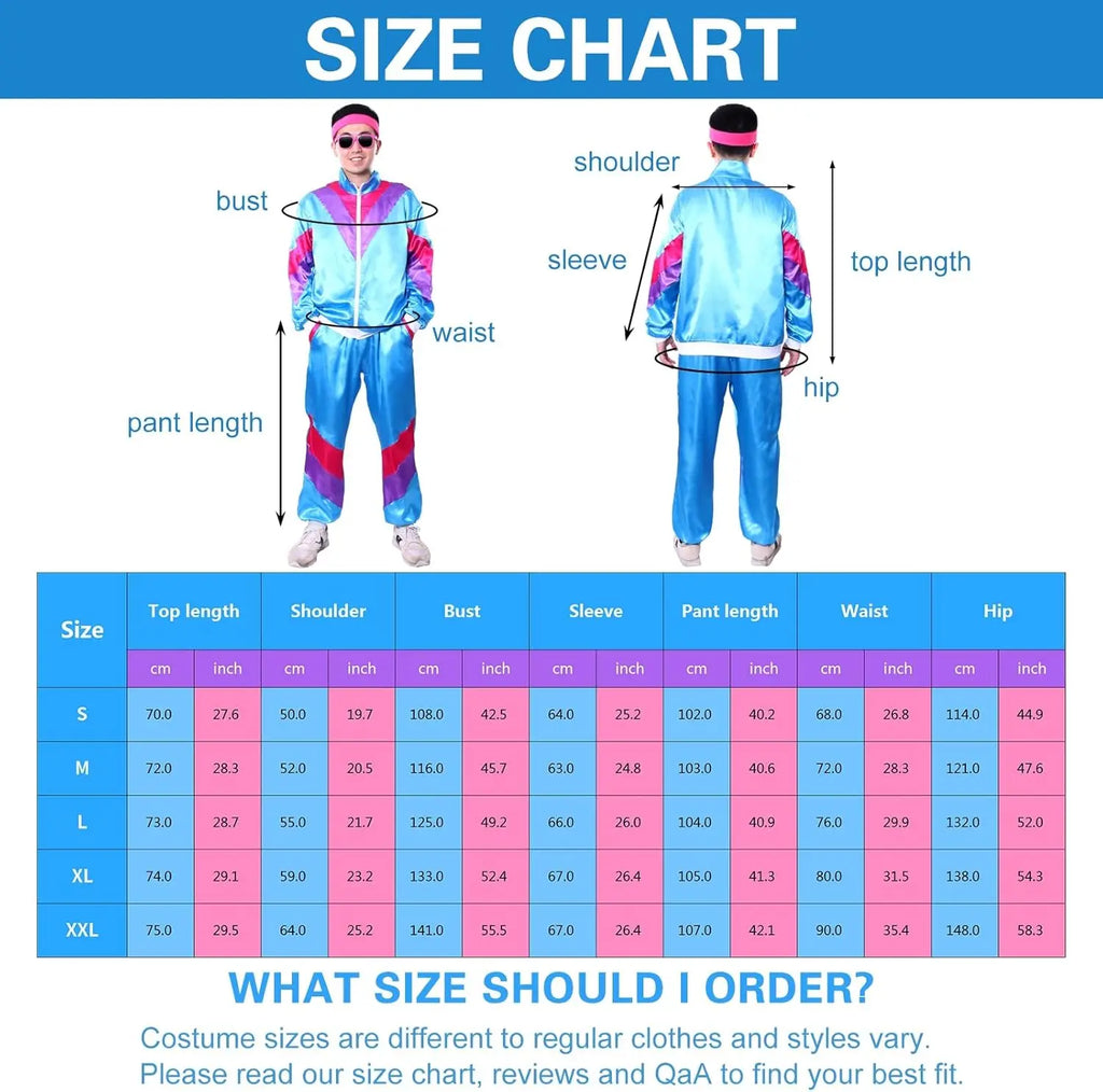80s & 90s Hip-Hop Windbreaker Treningsdress for Herre