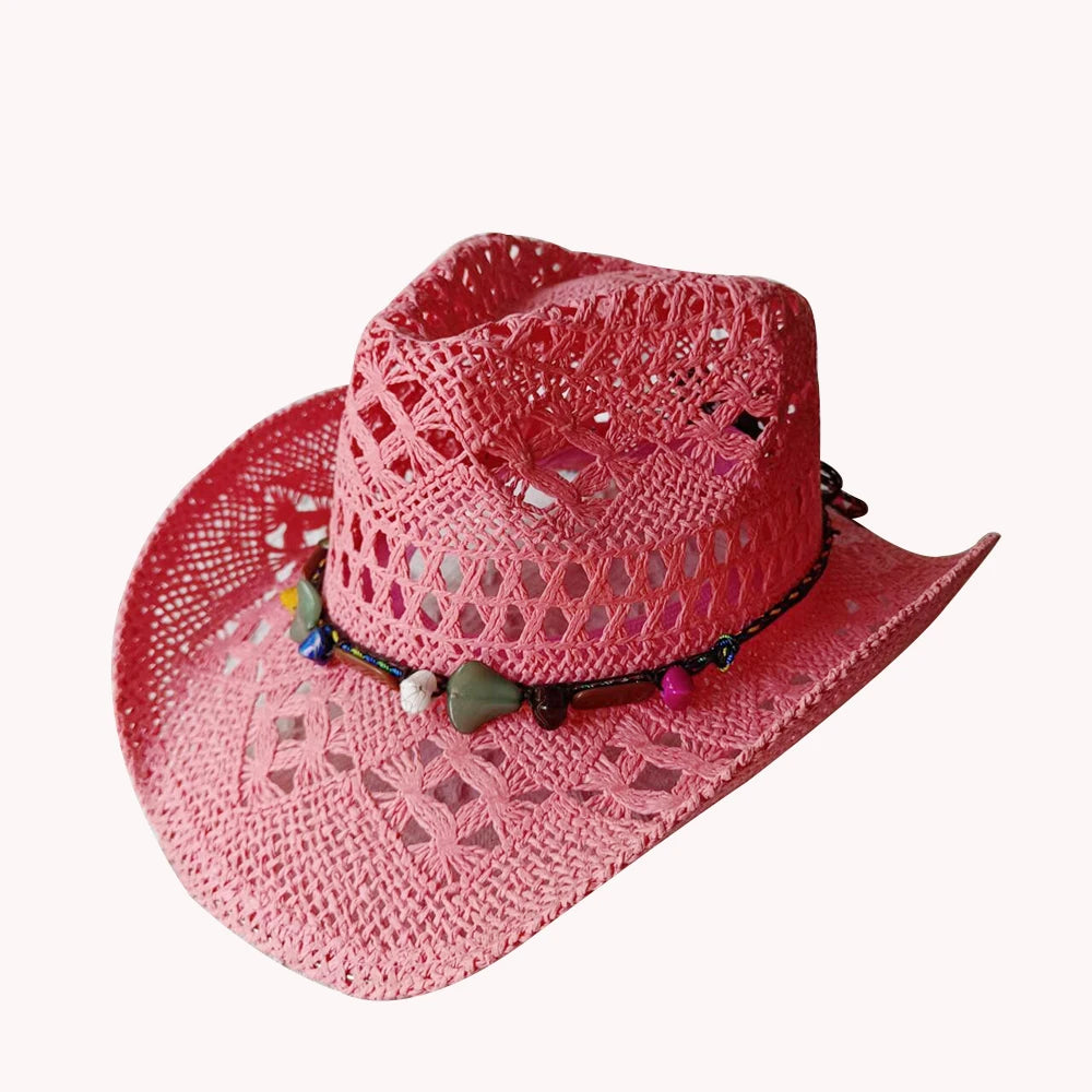 Retro Strå-Cowboyhatt