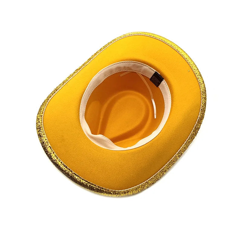 Glitrende Western Cowboyhatt