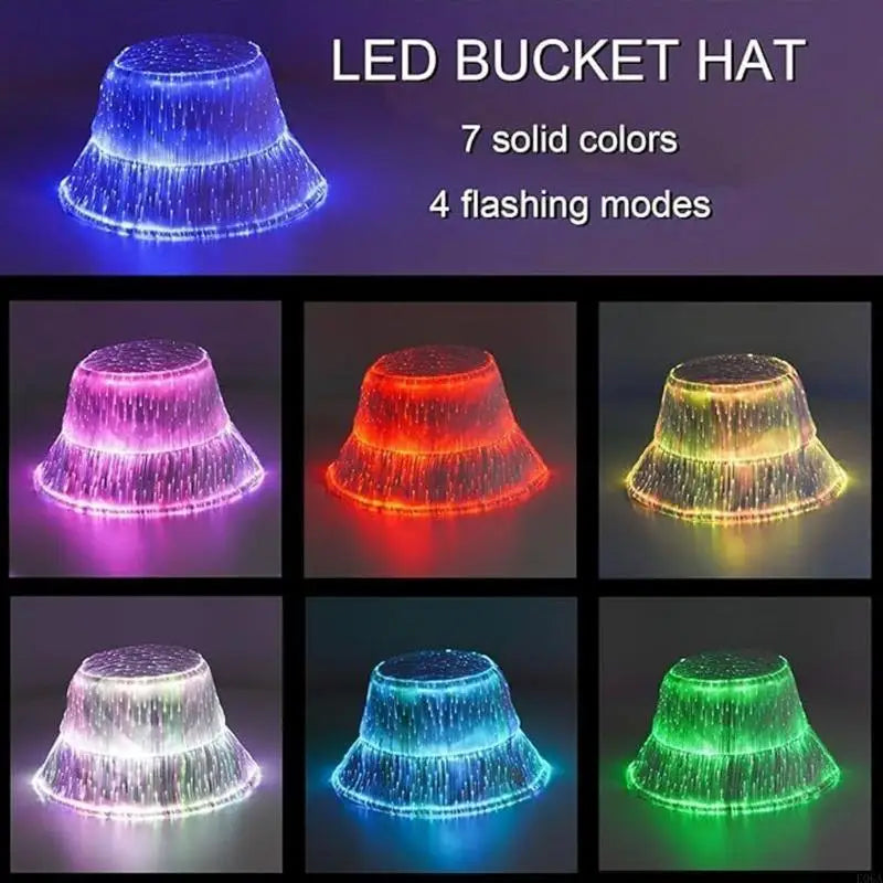LED Lysende Bøttehatt