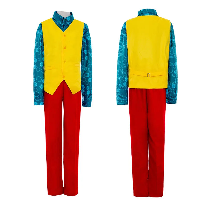 Joker Rød Dress og Grønn Parykk Komplett Sett