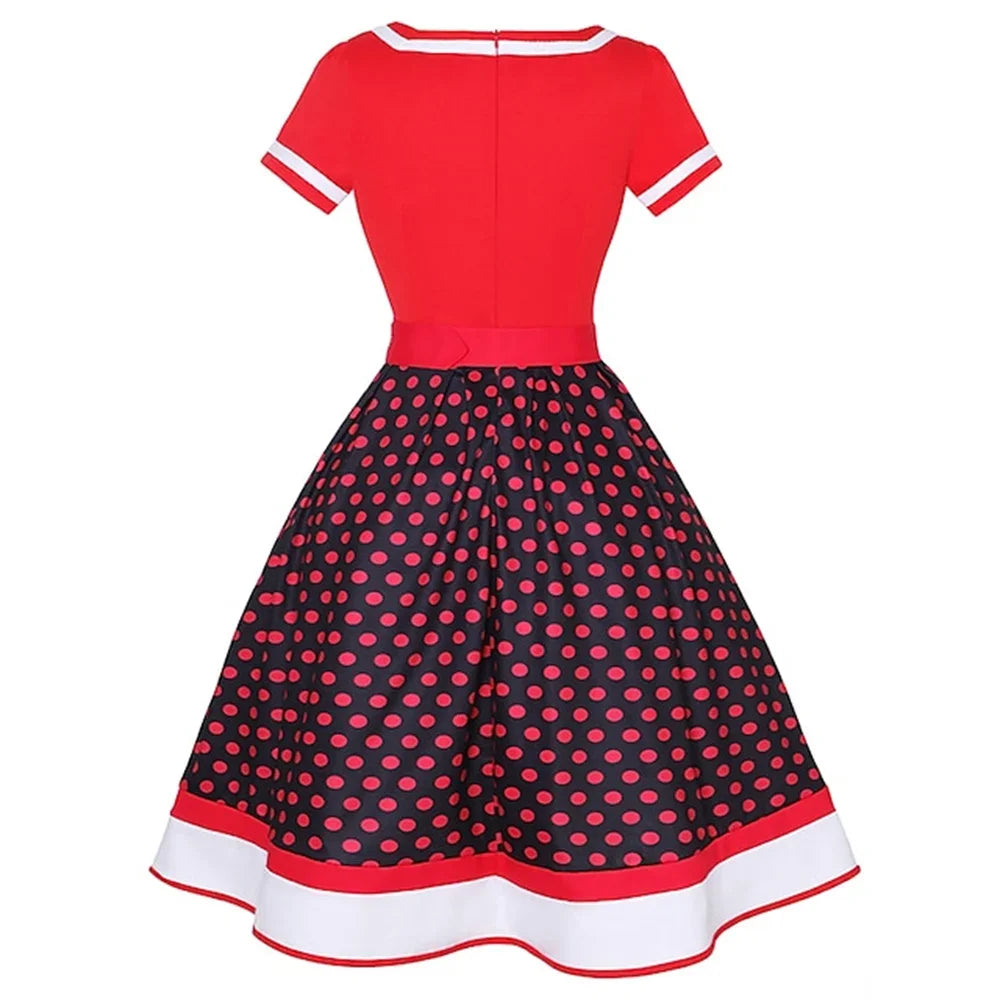 Vintage Hepburn 50-talls Kjolesett med Tilbehør