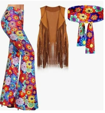 70-talls Hippie & Disko Kostyme for Herrer