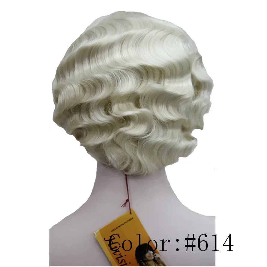 1920-talls Retro Flapper Parykk Finger Waves