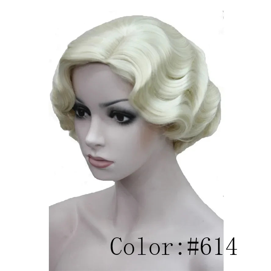 1920-talls Retro Flapper Parykk Finger Waves