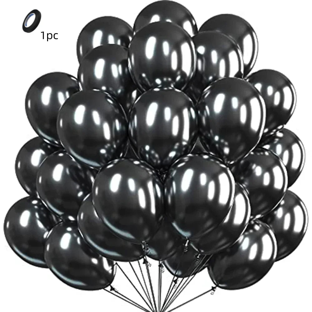 Krom Metalliske Latexballonger – Flerpakning