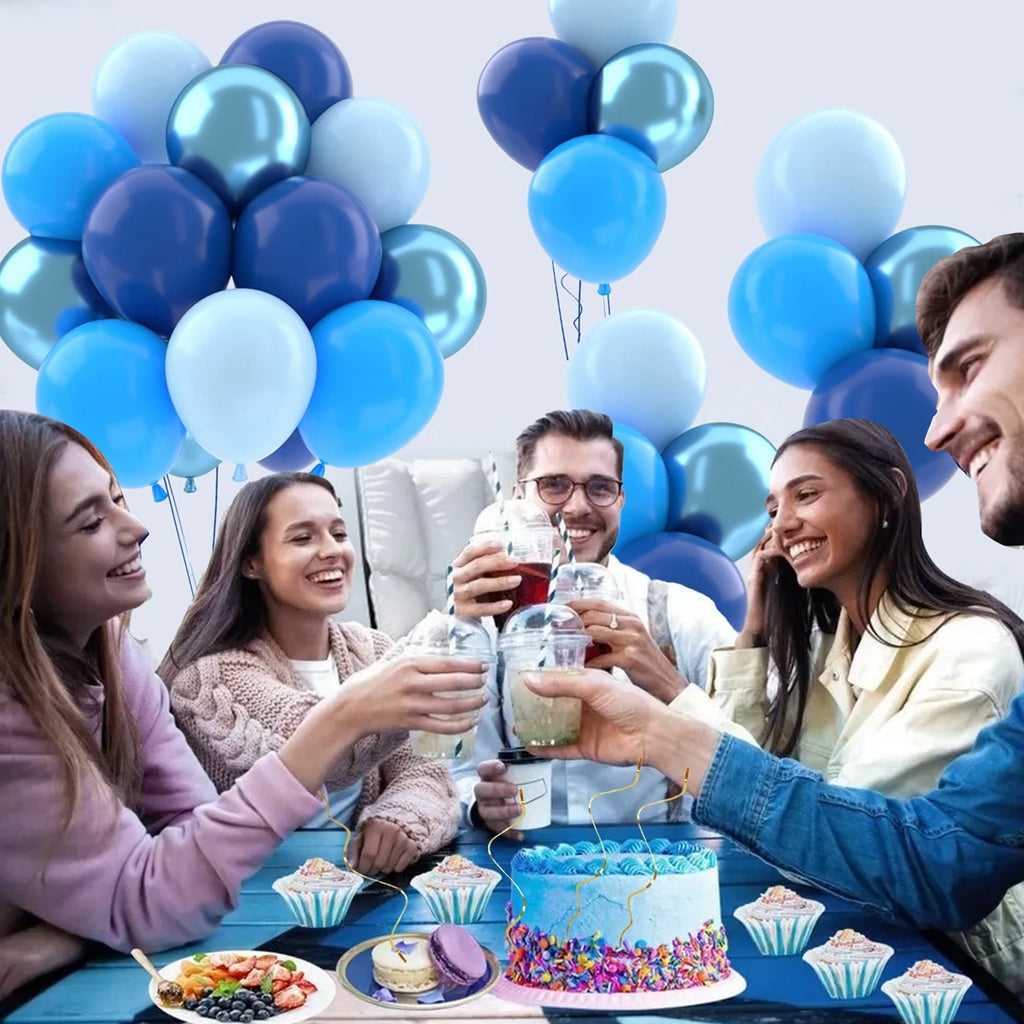 Perlemor & Metallisk Ballongmiks – Flerpakning