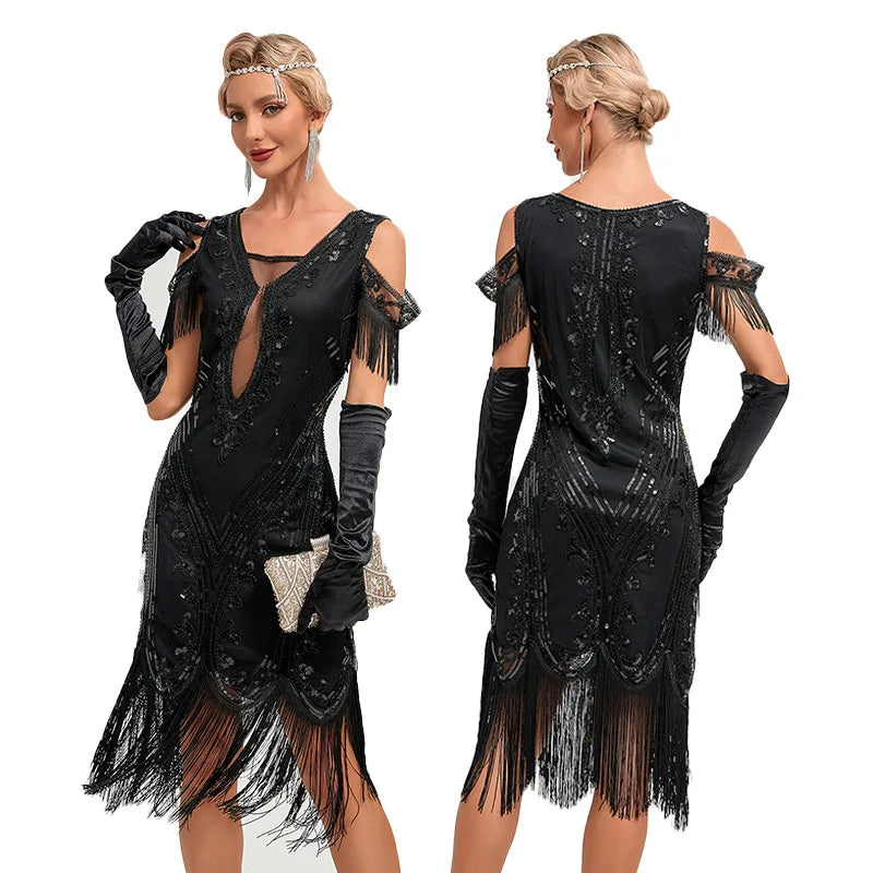 Vintage Flapper Kjole 1920-tallet (Opptil 3XL)