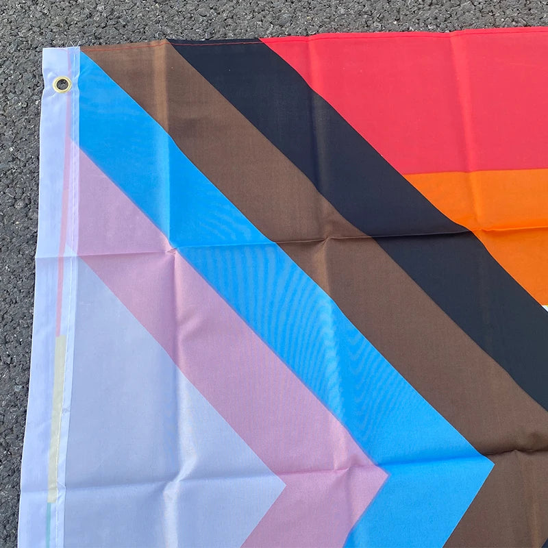 Stort Regnbueflagg 90x150cm Banner i Polyester