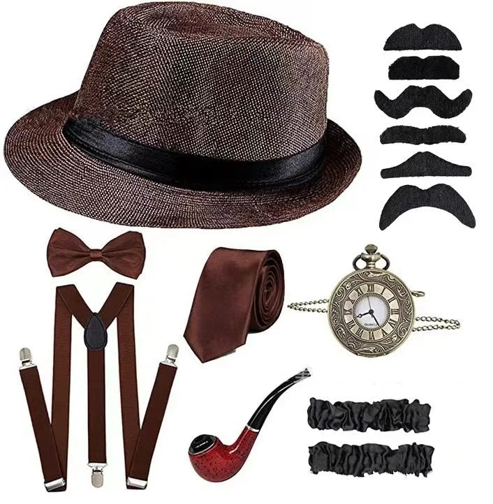 Roaring 20s Herre Tilbehørsett (Gatsby Gangster)