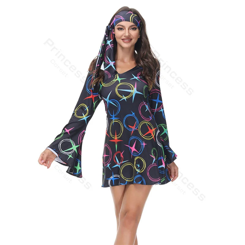 70-talls Hippie & Disko Kostyme for Herrer