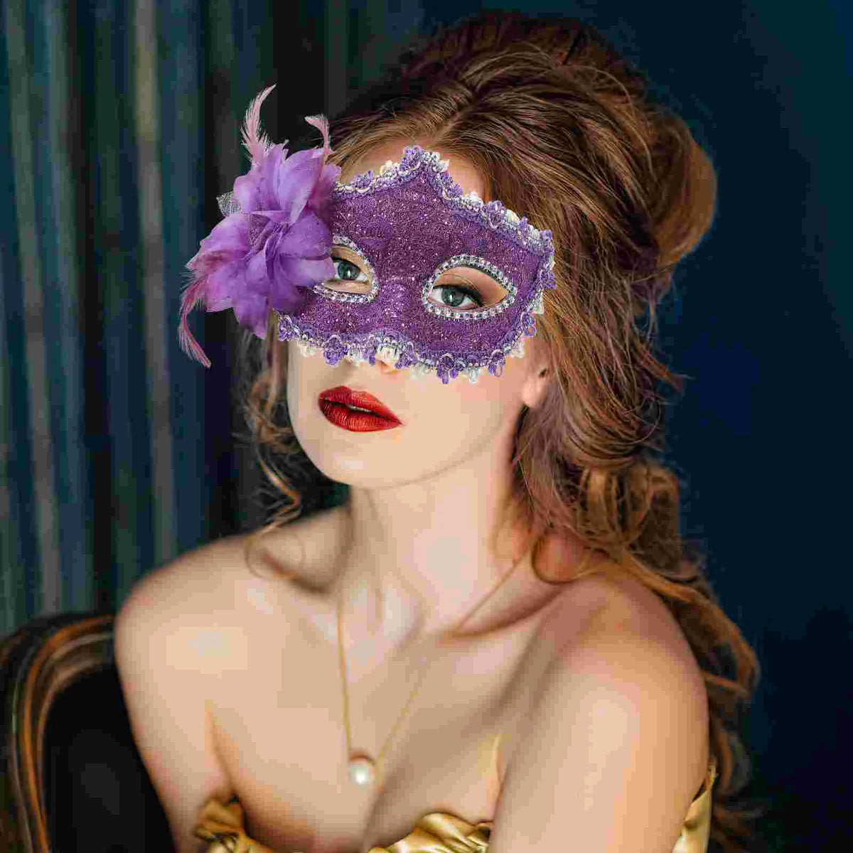 Vintage Venetiansk Bryllupsmaske i Blonde
