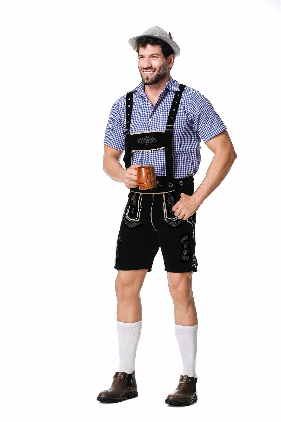 Komplett Lederhosen Oktoberfest Kostymesett til Herre